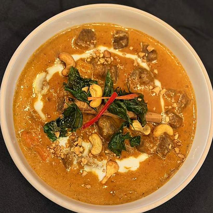 Beef massaman curry at Golden Sukhothai, Perth
